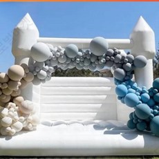 대형 에어바운스 트램폴린 집콕놀이 실내 마당 옥상 글램핑장 캠핑장 놀이시설 휴게실 체육 풍선 슬라이드 홈 놀이터 스포츠 야외 완구 대형 야외 에어바운스 트램폴린 미끄럼틀 볼풀 놀이, 1개, 3x2.5미터 화이트볼 풀