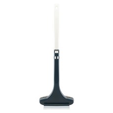 DFMEI 長柄刷免拆洗紗窗清潔刷二合一玻璃刮除塵刷子窗戶紗網清潔刮水器, 普通款白+藏青:如圖, 1個