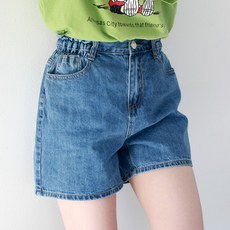 탑스웨이크 여성 허리가 편한 옆밴딩 청반바지 9500