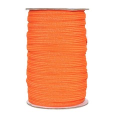 만다라 공예품 재봉용 흰색 탄성 밴드 10mm 50야드 롤 - 3/8 플랫 엘라스틱 코드 제작용 8인치 땋은 신축 스트랩 3개, Orange, 1/8 Inch 3mm 50 Yards