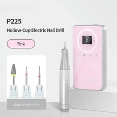 미니 코어리스 모터 네일 드릴 휴대용 경량 전문가용 살롱 도구, 1개, 6. P225 Pink