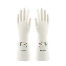 DIU 洗碗手套女廚房家用加厚耐用型夏季橡膠皮家務專用洗衣服防水, 1個, DJ-330 小雞:L（掌寬8.5-10CM）