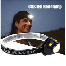 바이다즐 각도조절 3모드 COB/LED 헤드랜턴 캠핑랜턴 낚시랜턴 야간 헤드랜턴 / 10W, 1개, 블랙