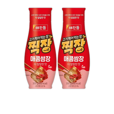 해찬들 고기찍어먹는장 찍장 매콤 쌈장, 300g, 2개