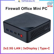 탑톤 NAS 미니 PC 인텔 N150 81632G 2 i226 25G LAN 사무용 데스크탑 M2 NVMe DDR5 방화벽 컴퓨터 윈도우 1, 01 Intel N150, 02 8GB DDR5 256GB NVMe
