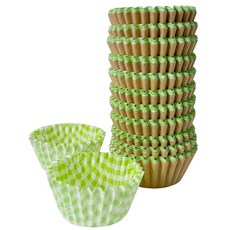 알템 반찬 컵 도시락 컵 7호 원형 500매 체크 그린 전자레인지 사용 가능 업무용 필름 케이스 A117493