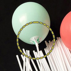 SSZ 풍선고정 막대기 100개 40cm 화이트컬러, 화이트