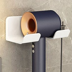 데일리공감 다이쓴드라이기걸이 간편 부착 드라이기 거치대 드라이걸이 헤어드라이기 홀더, No.01 벽부착 원형 드라이기 걸이 홀더 화, 1개, 화이트