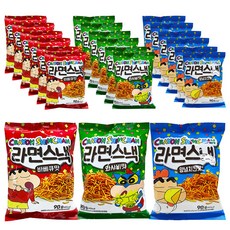 크레용신짱 라면스낵 90g 바베큐맛 7개+와사비맛 7개+양념치킨맛 7개 (총21개) 과자뿌셔뿌셔에낙, 21개