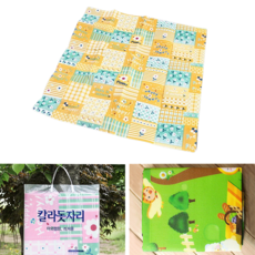 야외 나들이 바닥 엠보싱 처리 돗자리 휴대용 거실 미끄럼방지 매트 컬러 150x150cm