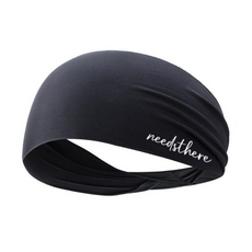 니즈데어 남녀 공용 스포츠 쿨링 헤어밴드 머리카락 땀 흘림 방지, 검정+검정+검정, 3개