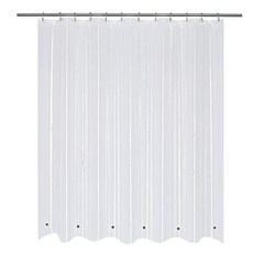 Mrs Awesome 자석 3개가 있는 긴 샤워 커튼 라이너 182.9 x 198.1cm(72 78인치) 투명 PEVA 욕실용 길이 298.8cm(78인치) 플라스틱 커튼, 1a. 투명_154816