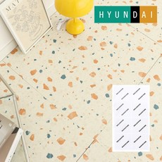 두꺼운 3T 비접착식 테라조 데코타일 60x60cm(리무벌 스티커 포함) 셀프 현관 베란다 원룸 주방, MTS6131(4p)+리무벌스티커 1장, 1개