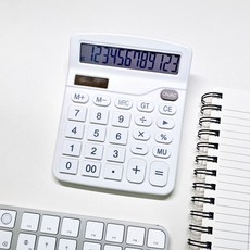 전자 계산기 사무용 화이트 숫자 키패드 태양광