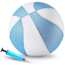 Threan 그립 기술이 적용된 21.6cm(8.5인치) 수영장 농구 방수 수영 해변 물 청소년 성인 파티 게임 야외 및 실내 수영장(핑크 블루) 207670, Blue White, 1개, Blue White