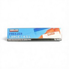 Kirkland 柯克蘭冷凍保鮮袋4.5公升32入組，大容量站立式設計，易撕開方便書寫, 大 (L), 1個, 32個裝
