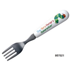 好餓的毛毛蟲兒童餐具組 日本製寶寶學習餐具 安全材質可愛造型, 1個, 叉子（現貨）