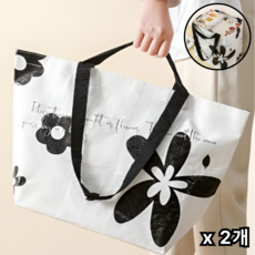 휴바이브 방수짱짱 가벼운 접이식 타포린백, 2개