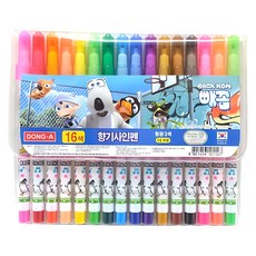 동아 빼꼼 향기싸인펜 16색, 혼합 색상, 16개