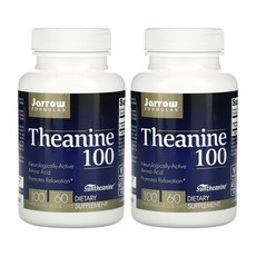 Jarrow Formulas 자로우 포뮬러스 테아닌 100 100mg 베지 캡슐 60정 2병 선테아닌 L 테아닌 함유 비건