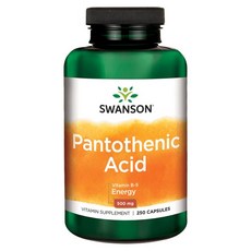 Swanson 斯旺森 泛酸 500mg 膠囊, 250 件, 1個, 單一商品