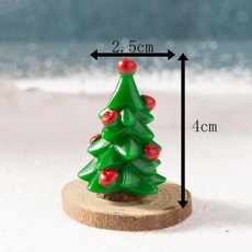 미니어처 인공 크리스마스 트리 랜드스케이프 미니 장식 파티 새해 홈용, 1개, 4. Green pine