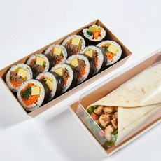크라프트 일회용 직사각 종이 트레이 핫도그 포장용기 뚜껑 세트, 1박스, 50세트
