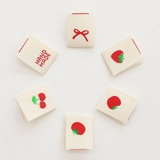 10개 끼움라벨 핸드메이드 리본 과일 5종, (토마토)