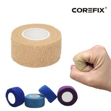 코어픽스 스포츠 압박 손가락 탄력 자가점착 접착 코반 붕대 밴드 테이프 2.5cm 4.5m, 1세트, 12개입