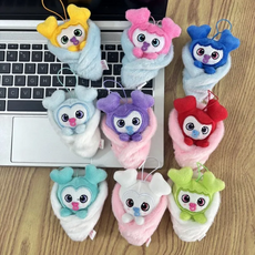 可愛粉色玩偶吊飾 柔軟材質 精緻細節 包包鑰匙圈裝飾, 白色, twice兔 聯名gigo 奶嘴lovely 繈褓lovely掛件