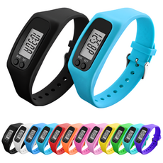 브레베네 만보기 손목시계, 2개, 블랙1+스카이블루1