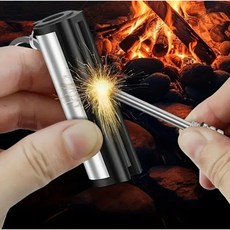 비엘스키 부싯돌 키체인 캠핑 비상, 1개, 부싯돌 GD12962