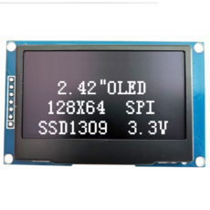 OLED 2.42인치 SSD1309 I2C SPI JK-242-12864-W 화이트, 1개