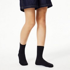 [JAJU] 자주 여 에센셜 코튼 양말 3족_블랙