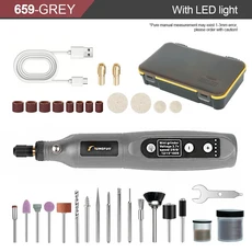 무선 로터리 공구 USB 미니 전동 그라인더 펜 휴대용 (각인 연마 드릴링 및 DIY 공예용), 25 As image show