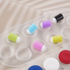헬로라일락 핑거 스펀지 1p 스펀지도장찍기, 01) 색상랜덤