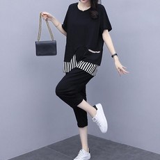 여름 반팔 상하세트 단라인SET