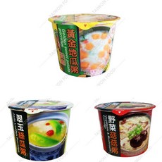 嚴選SHOP 臺旺沖泡粥 (野菜菇菇粥/翠玉絲瓜粥/黃金地瓜粥) 即食粥 全素 素食粥 即沖即食 素粥, 1個, 臺旺野菜菇菇粥 (47g/杯)