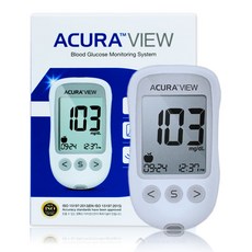 아큐라 뷰 혈당측정기(혈당계+채혈기+채혈침 10개), 1개