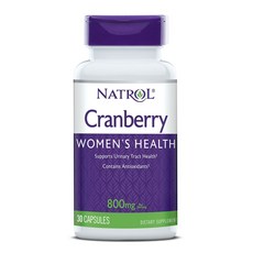 NATROL 蔓越莓無糖膠囊 800mg, 30顆, 1罐