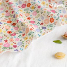 면혼방 원단 대폭 무형광 퀼트 천 식탁보 소품 플라워 A2745 OT, 1개, 면혼방 쉐리플로스 옐로우 267