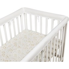 DFMEI 爆款夏季3D透氣護欄嬰兒護欄軟包兒童防撞材質分片式牀圍, 白色3d透氣護欄:3件套