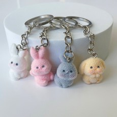 쪼꼬미토끼키링 토끼 열쇠고리 미니 가방장식 에어팟, 쪼꼬미토끼키링_핑크