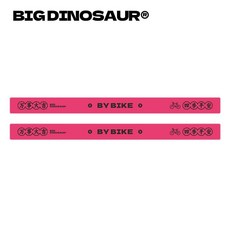 反光貼 反光帶啪啪圈警示條 騎行束褲帶 摩托車裝飾條 自行車改裝 夜騎炫酷, 熒光粉2條, 1個