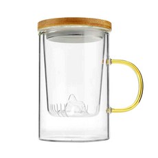 내열유리 머그 거름망, 상세설명, 1개, 450ml