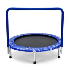 GYMAX 92 cm 150 kg 트램폴린 어린이용 어른용 보조 난간 첨부 직경 약 내하중