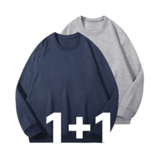 AnnLine 순면100% 빅사이즈 오버핏 무지 맨투맨