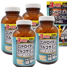 웰니스 일본 대용량 콘드로이친 글루코사민 무릎 관절 연골 영양제 관절에 좋은영양제, 720정, 4개