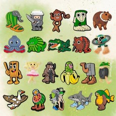 暖小窩 洞洞鞋鞋花 卡通AI山海經鞋花 DIY可拆卸鞋扣 洞洞鞋裝飾配件