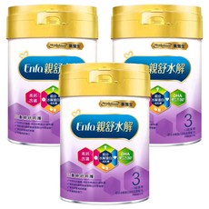 Mead Johnson 美強生 親舒部分水解3號蛋白幼兒成長配方奶粉 1~3歲, 800g, 3罐